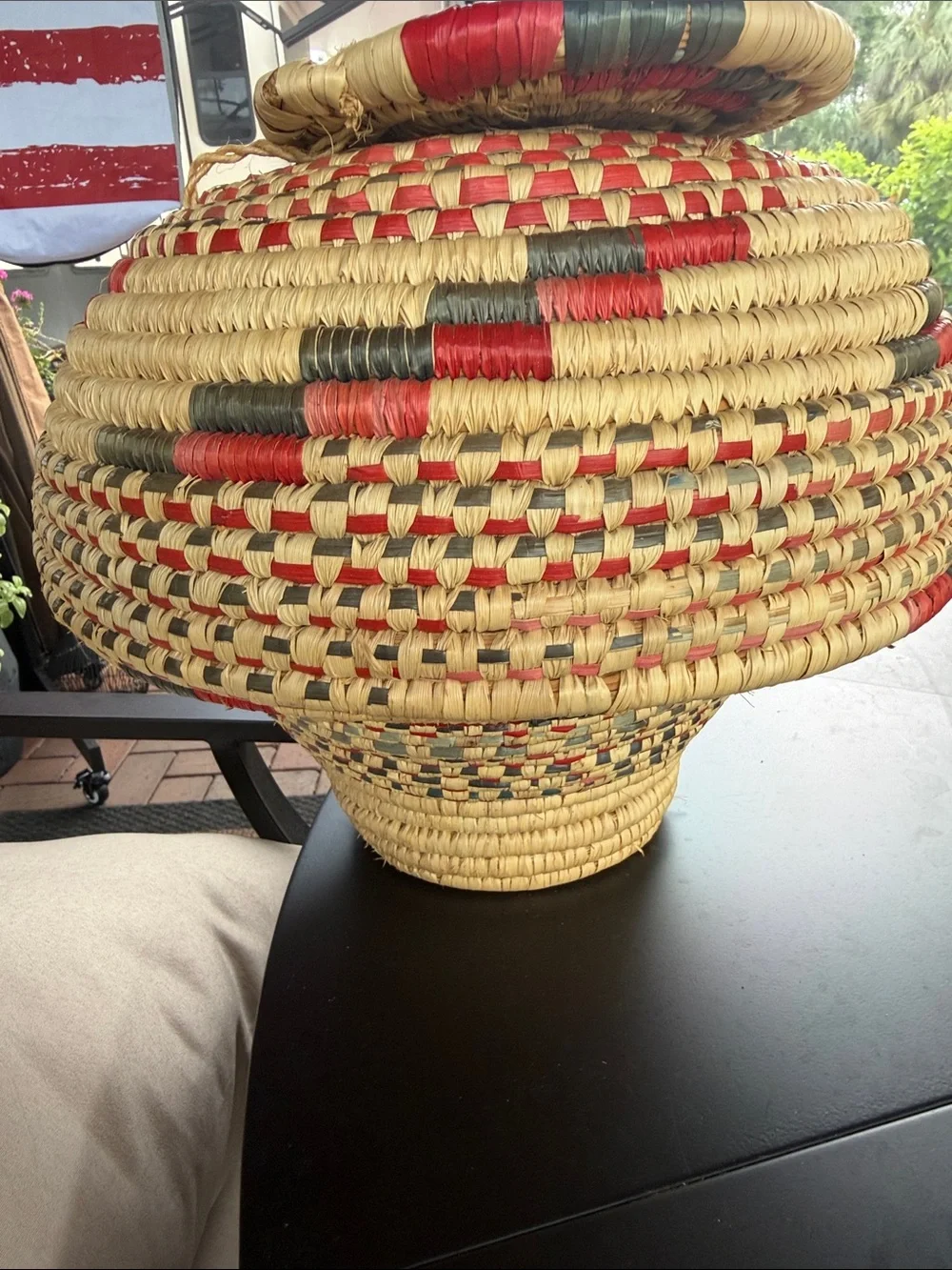 Vintage~Native American Yupik Alaskan Basket - Hand Woven 14